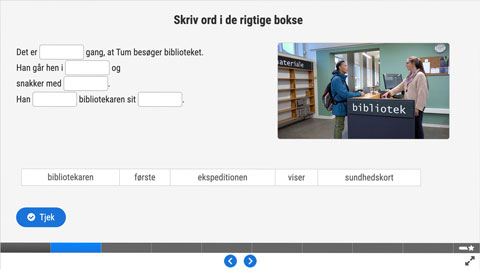 Screenshot af siden med opgave 3