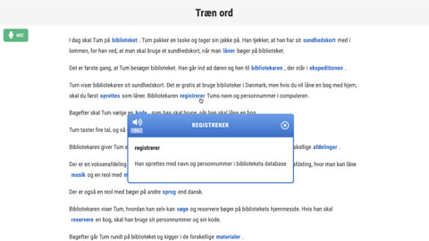 Screenshot af ord-siden
