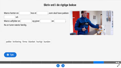 Screenshot af siden med opgave 3