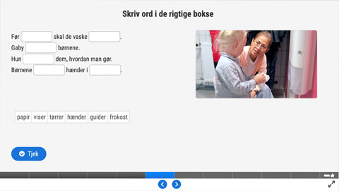 Screenshot af siden med opgave 3